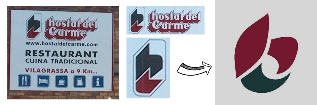 Redisseny logotip Hostal del Carme, Vilagrassa