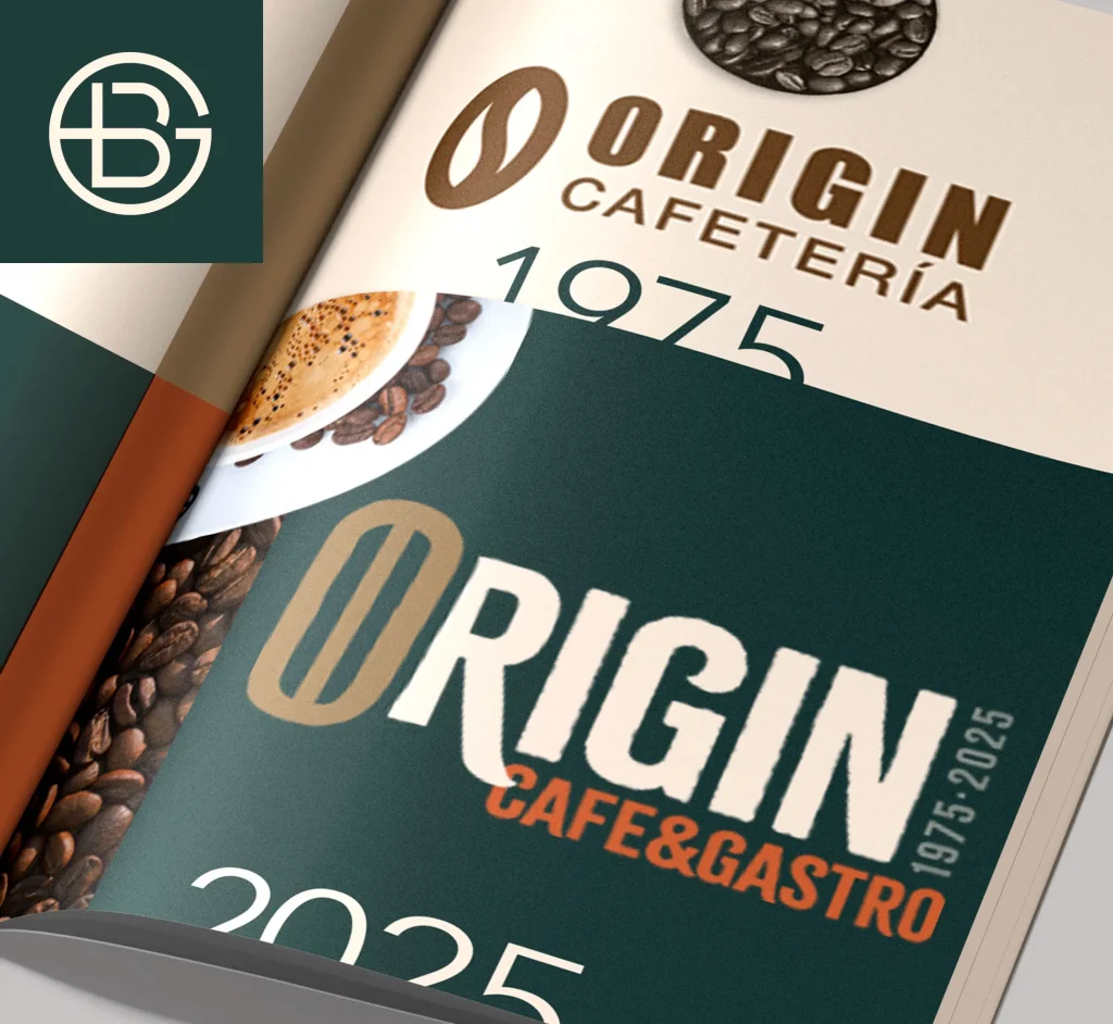 Ejemplo de rebranding Origin Restaurante, realizado por Garsaball Branding